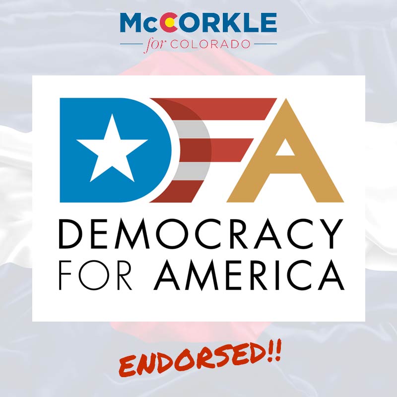 Democracy for America endorsement to Ike McCorkle