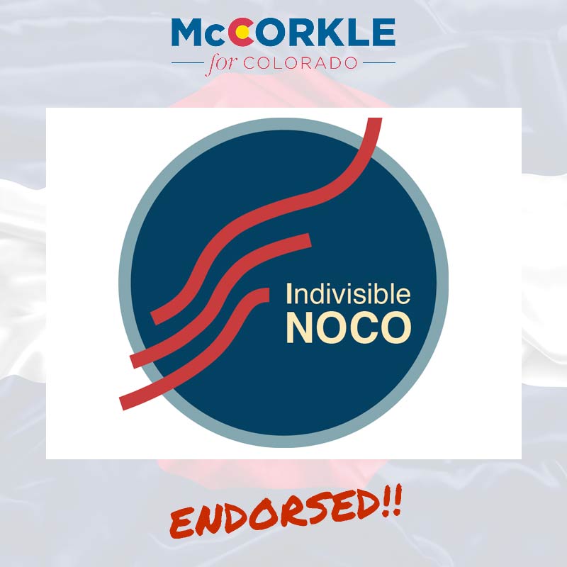 Indivisible NOCO endorsement to Ike McCorkle