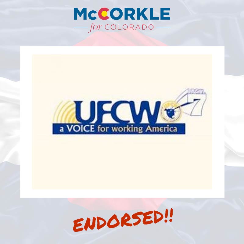 UFCW Local 7 endorsement to Ike McCorkle