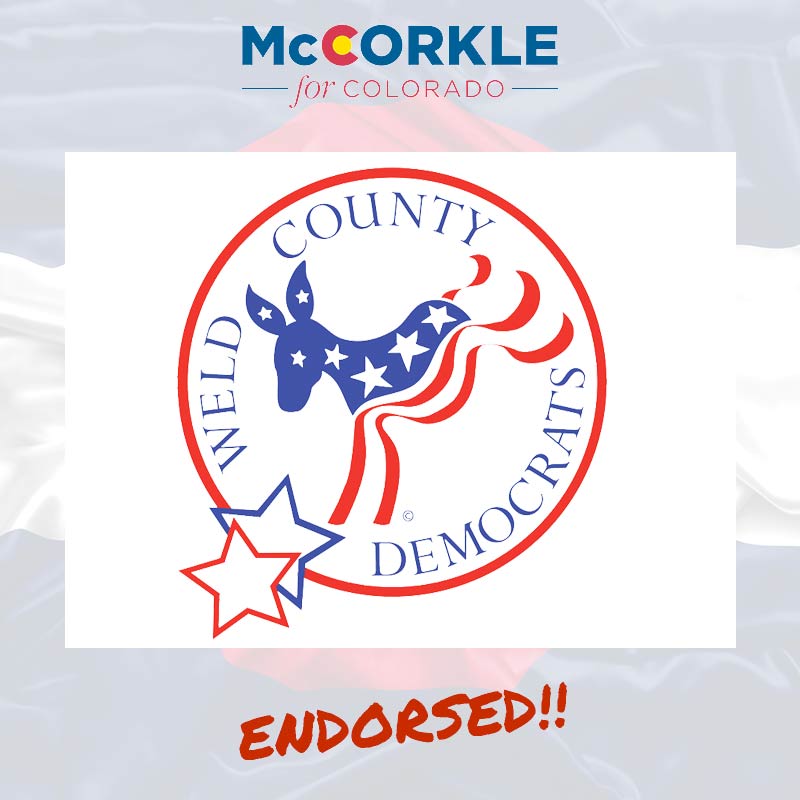 Weld County Democrats endorsement to Ike McCorkle